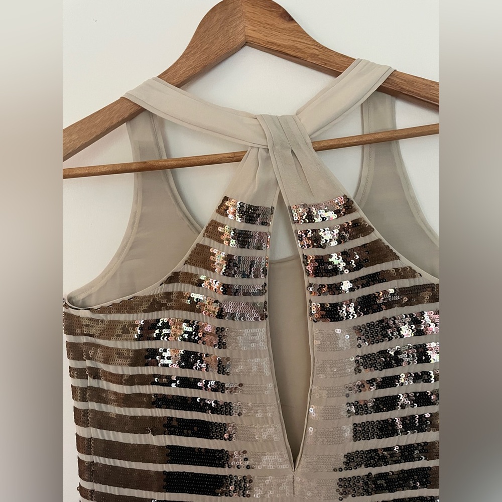 BCBGMaxAzria Sequin Dress- Large PtP 18.5 inch - Picture 11 of 15
